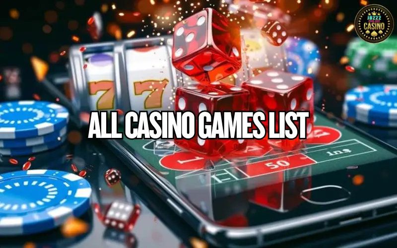 all casino games list