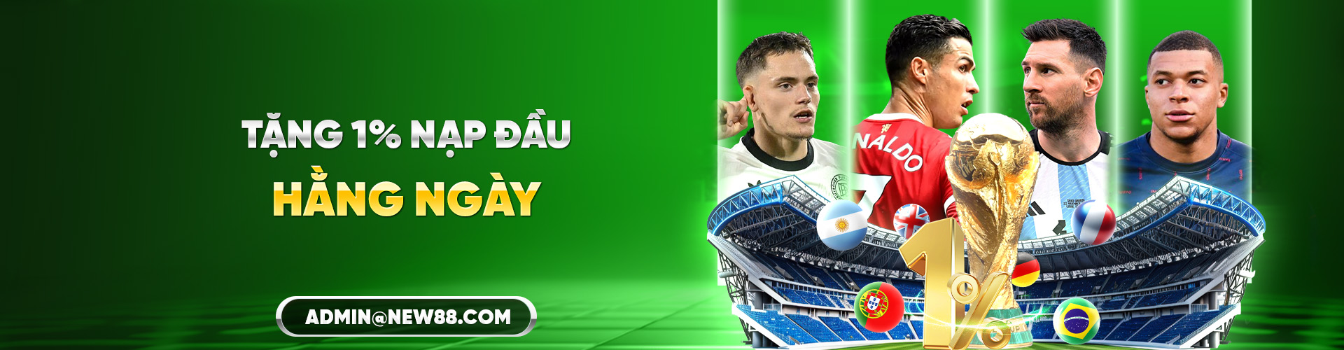 NEW88 TẶNG 1% NẠP ĐẦU HẰNG NGÀY